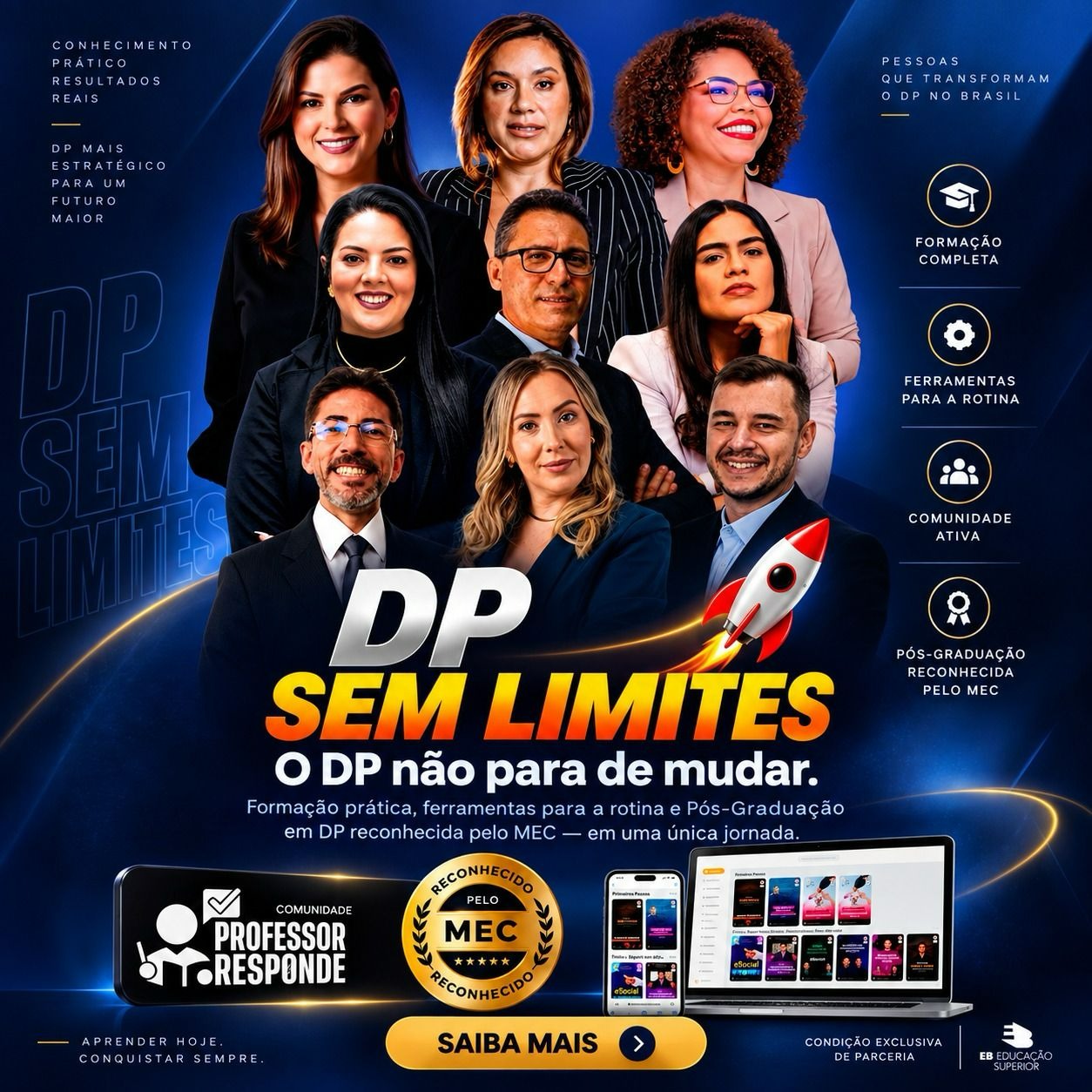 Curso DP Sem Limites, da EB Educação, em parceria com o Instituto Aprimmore